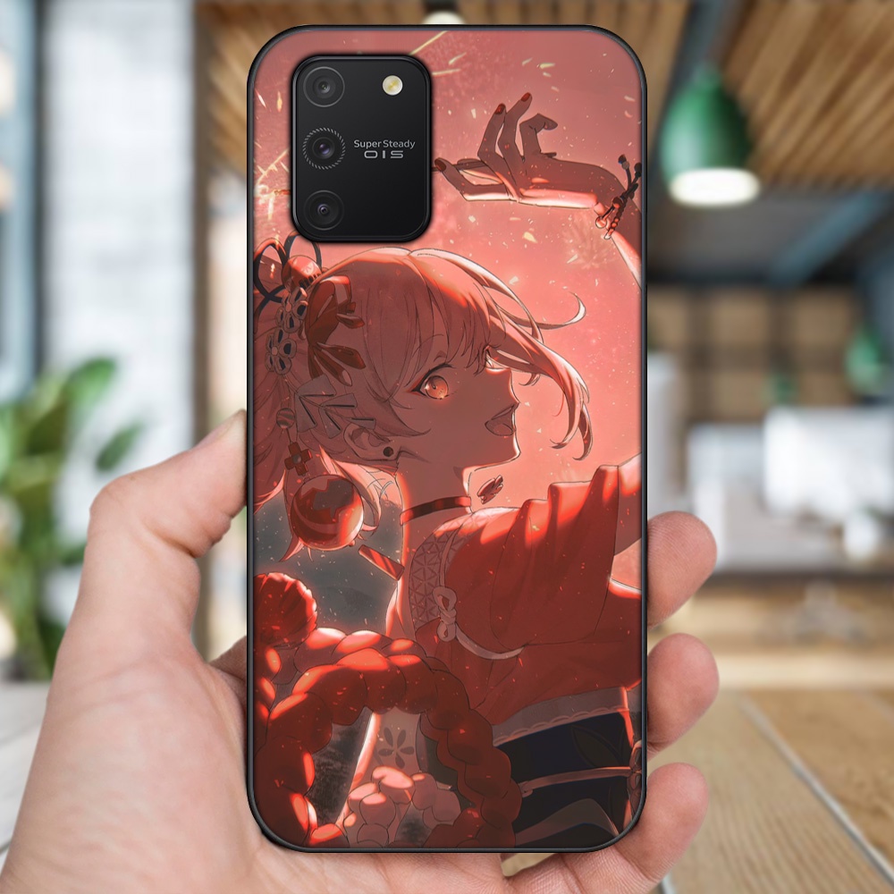 Ốp lưng Samsung S10 Lite viền đen in hình Yoimiya Genshin Impact