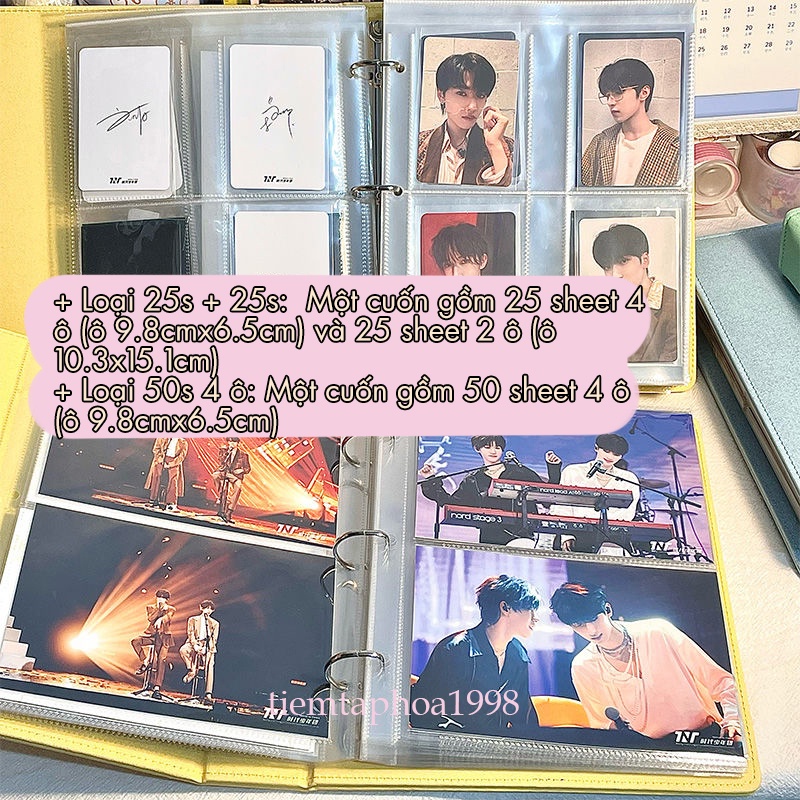 Sổ Binder A5 Còng D Collect Book Bìa Da PU Ánh Nhũ [SẴN]