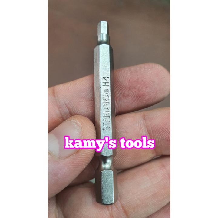 Mũi xiết vít đầu lục giác đuôi 1/4 inch 6mm Standard H3, H4, H5, H6 dài 65mm dành cho máy khoan máy bắn vít