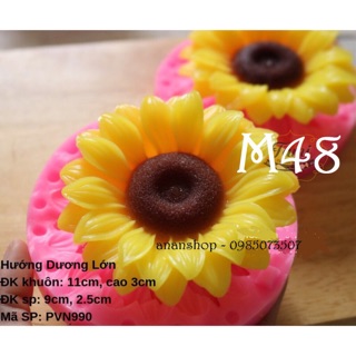 Khuôn Hoa Hướng Dương Lớn 9cm* 2,5 xem hình bánh mẫu