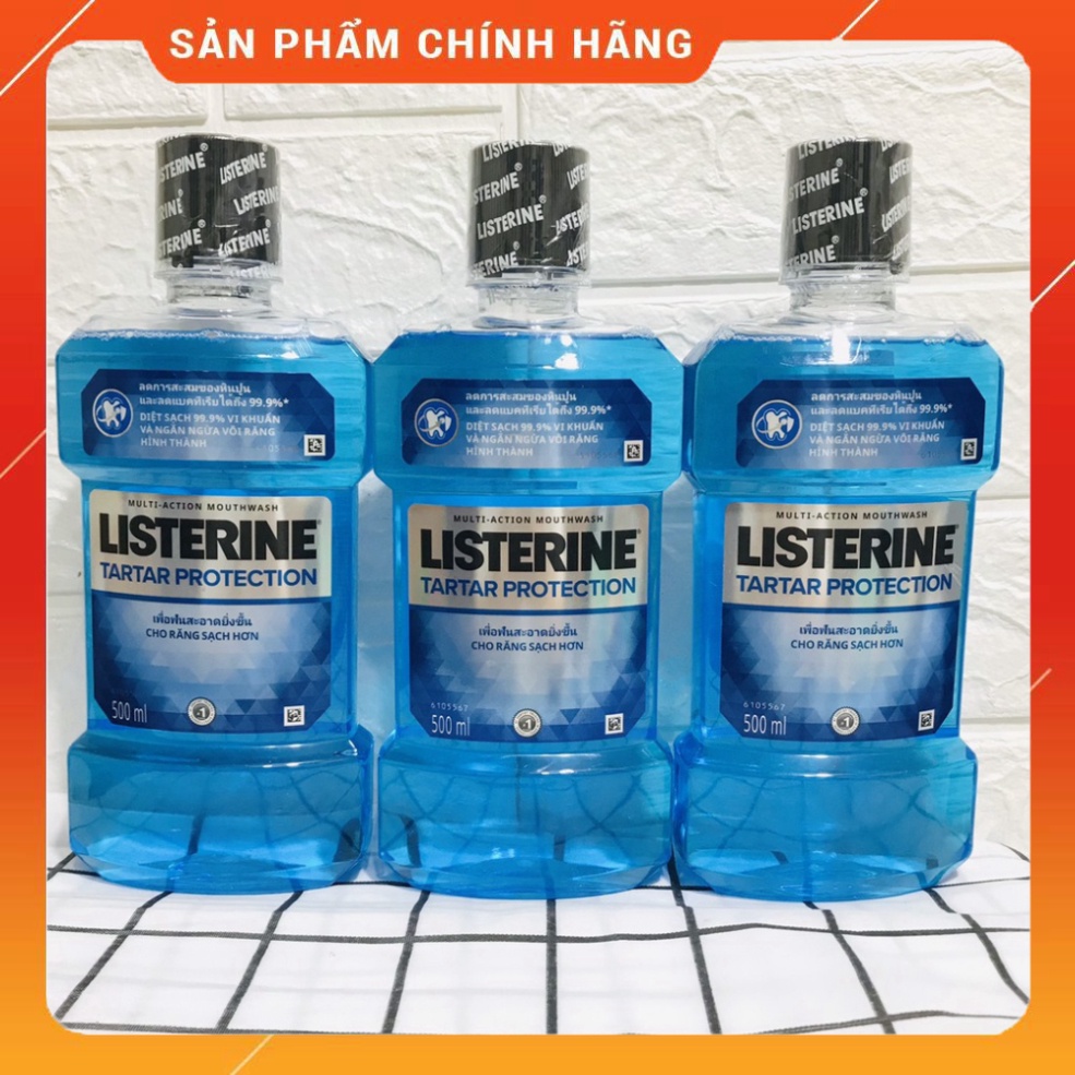 Nước Súc Miệng Listerine Tartar Protection 500ML Ngăn Ngừa Mảng Bám Sâu Răng