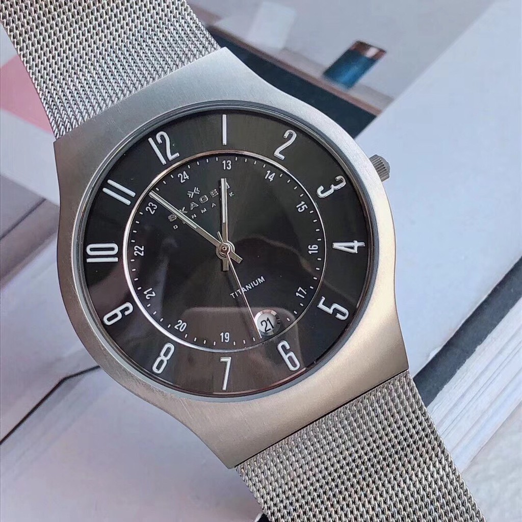 Đồng Hồ Nam Skagen 233XLTTM - 38mm - Dây Thép Lưới