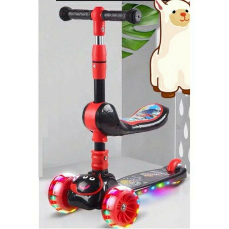 XE TRƯỢT SCOOTER CHO BÉ CÓ GHÊ SIÊU XINH, XE THĂNG BẰNG KÈMĐÈN PHÁT SÁNG