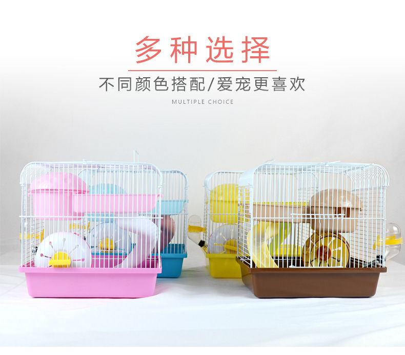 Lồng Nuôi Chuột Hamster Hình Lâu Đài Villa Vàng Cỡ Lớn Sang Trọng Cho Thú Cưng