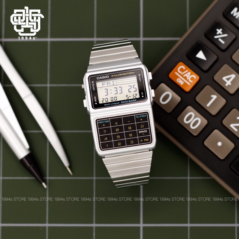 Đồng hồ nam Casio DBC-611-1 chức năng tính toán, dây thép chính hãng