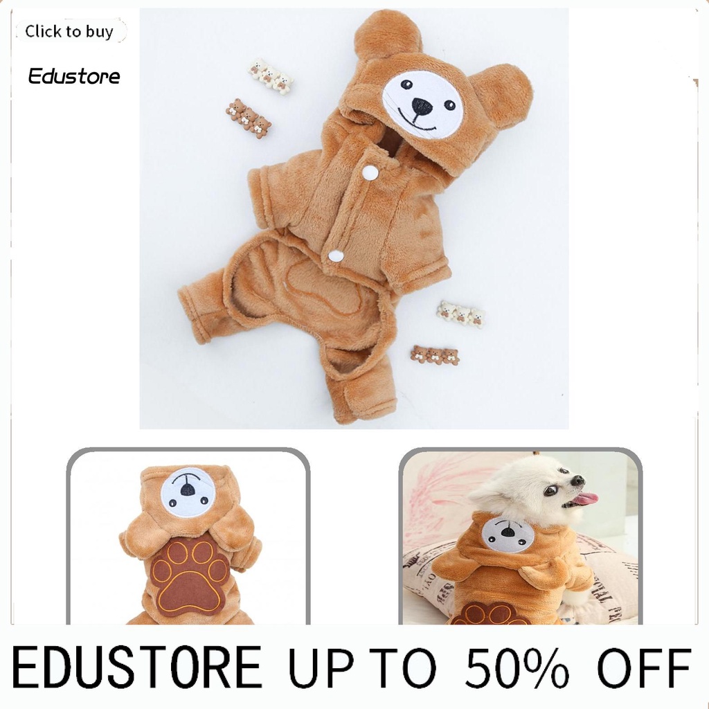 Bộ đồ ngủ liền thân mềm mại giữ ấm cho thú cưng
