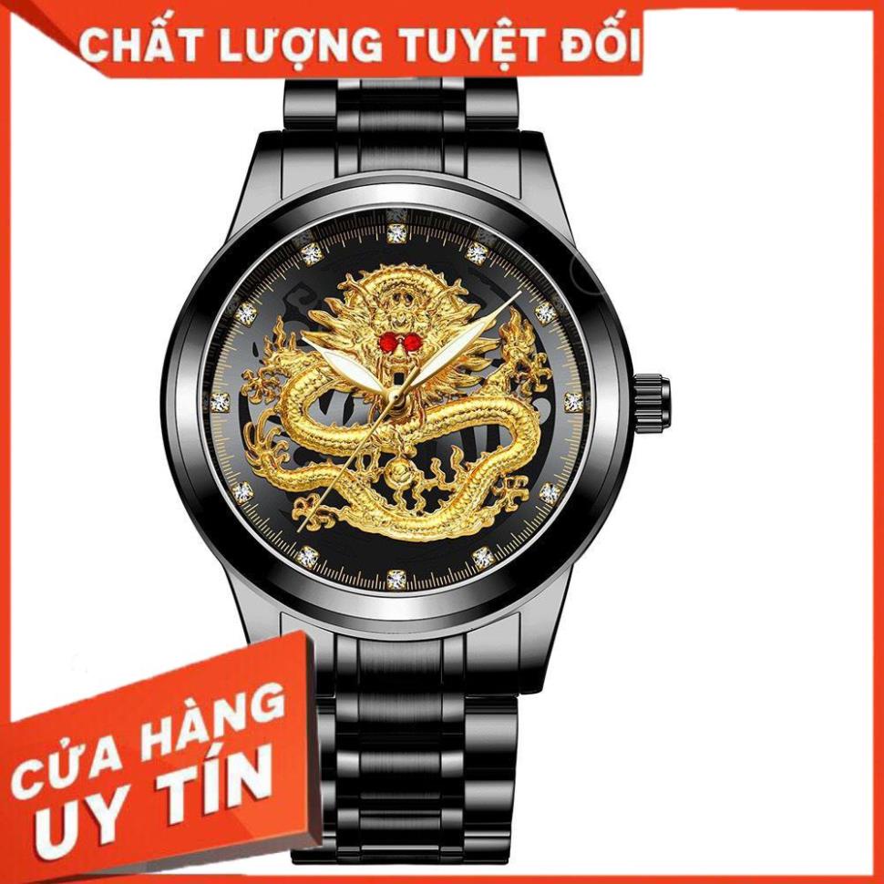 [HOT] Đồng Hồ Nam FNGEEN Mặt Rồng Vàng - Đồng Hồ Nam Dây Thép Đen Không Gỉ . | BigBuy360 - bigbuy360.vn