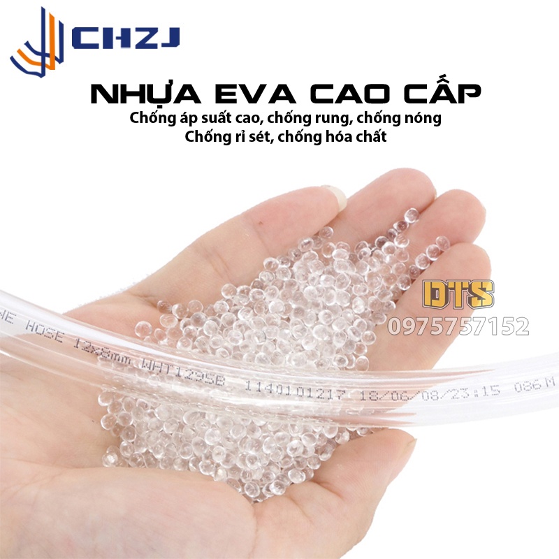 Ống dây hơi xoắn khí nén nối nhanh tự động nhựa EVA Đài Loan 5x8mm, dây khí nén phi 8 áp lực cao, dây nén khí cao cấp