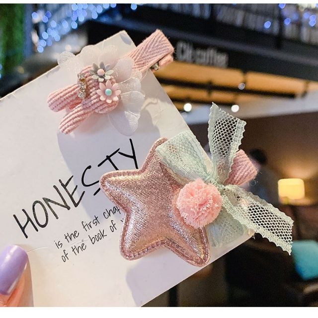 Bộ 6 kẹp tóc phong cách hàn quốc cao cấp cho bé (nhiều mẫu)