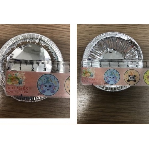 Set 100 khuôn giấy bạc đế cốc, chén nhôm nướng hàu, bánh, tart trứng siêu tiện lợi