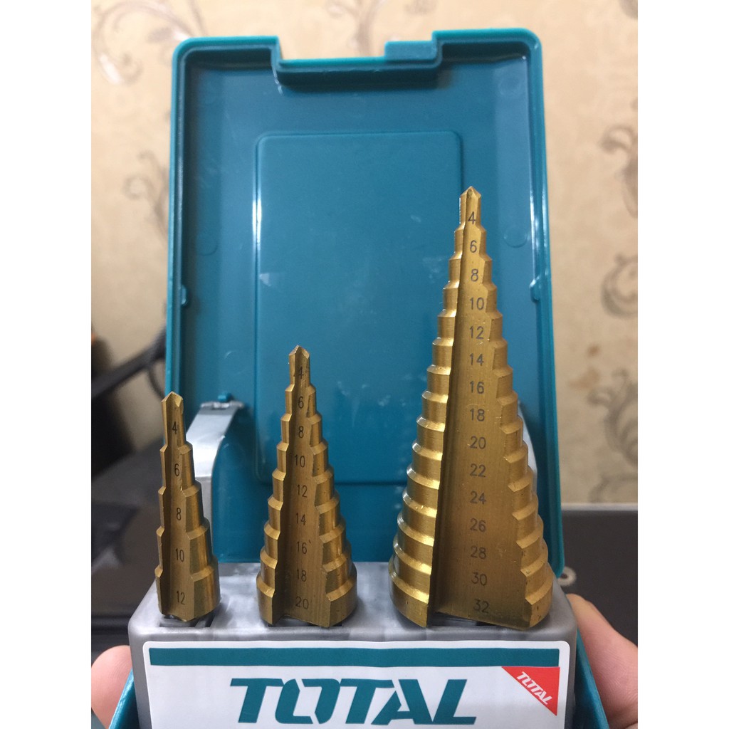 Bộ 3 mũi khoan chóp nón Total - TACSD2031