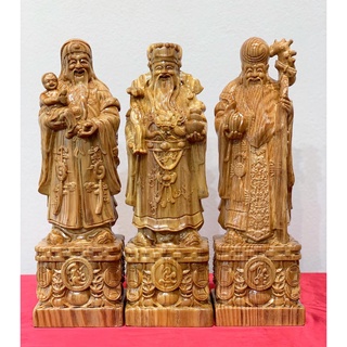 Tượng tam đa gỗ huyết long ,phúc lộc thọ tượng phong thủy cao 30cm - 40cm