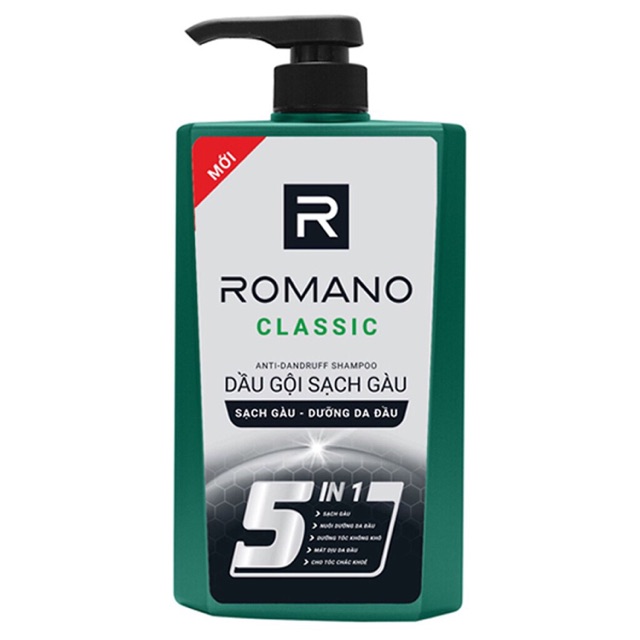 Dầu gội sạch gàu Romano Classic 650g