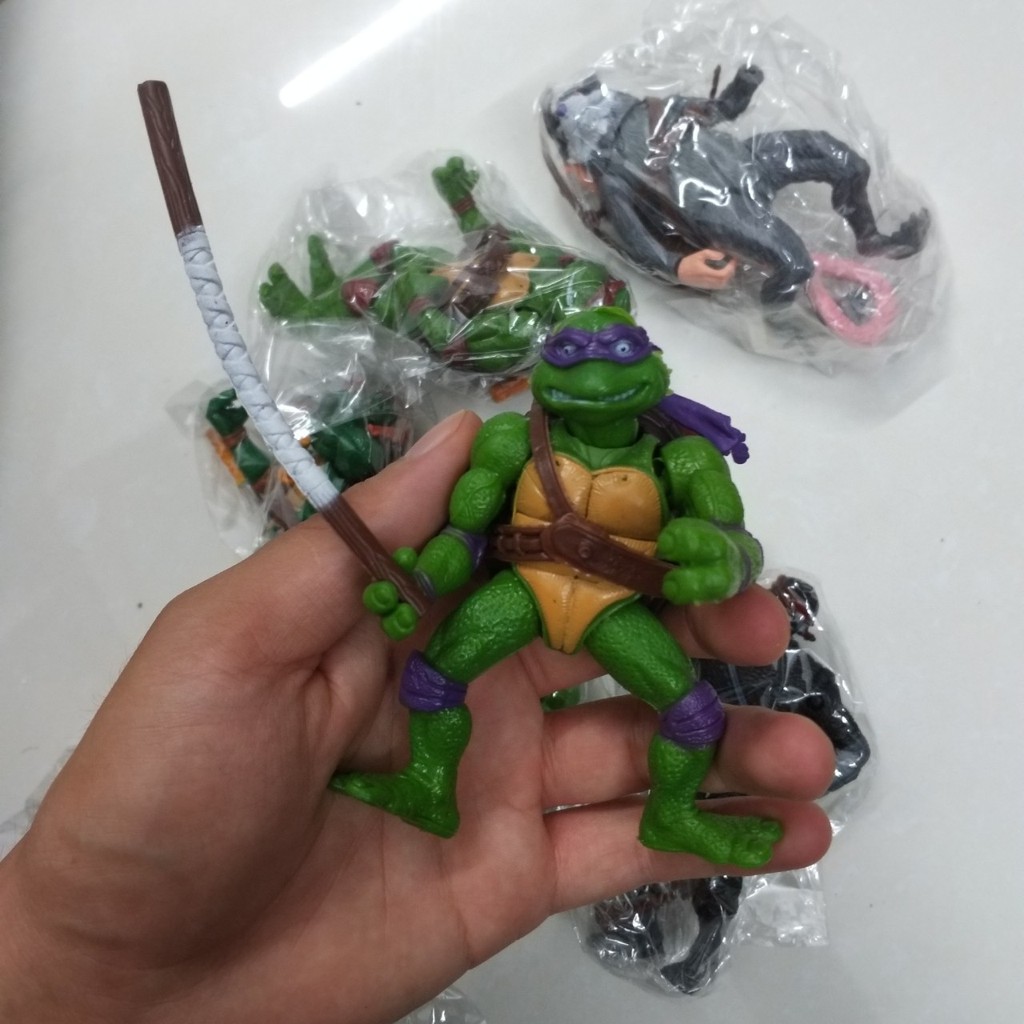 Bộ 03 Mô Hình Ninja Rùa Cao 12 cm làm đồ chơi PB2014 bằng nhựa đặc có khớp cử động linh hoạt - New4all Ninja Turtle Toys
