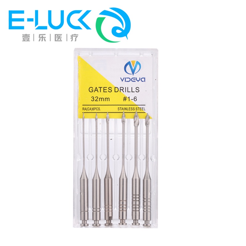 1 gói mũi khoan nha khoa bằng thép không gỉ