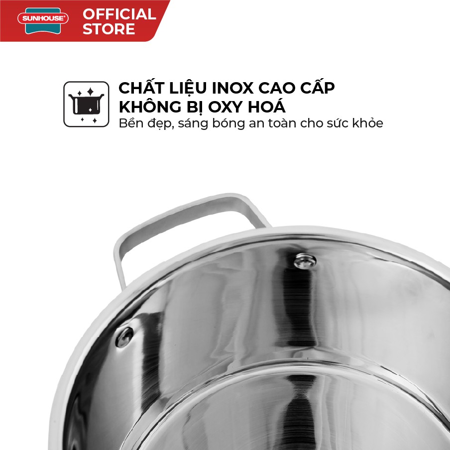 Bộ nồi inox 5 đáy Sunhouse SH780