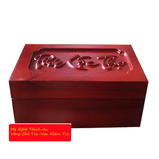 Hộp nữ trang gỗ hương trạm chữ phúc lộc thọ HPLT01