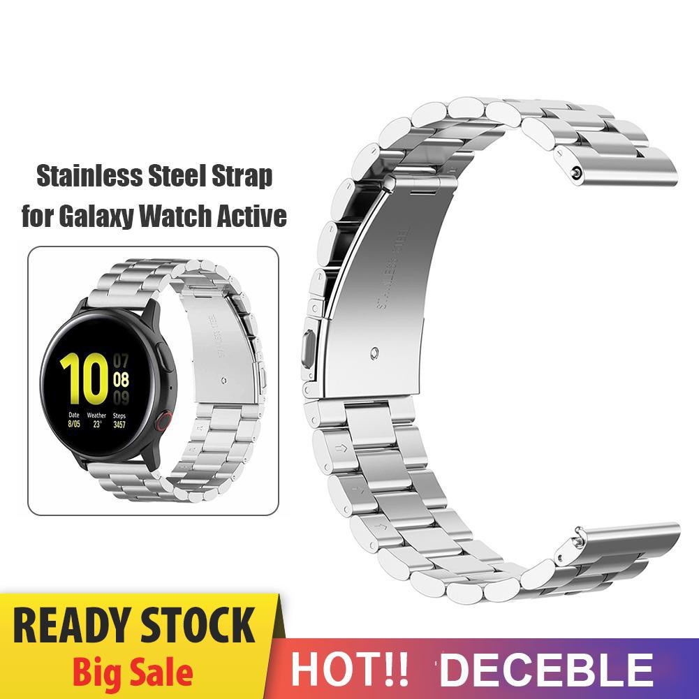 Deceble Metal 20mm Wrist Strap Watch Band for Samsung Galaxy Watch Active 2 40/44mm