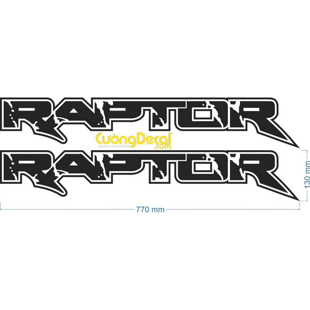 Sticker logo ford Ranger Rapror