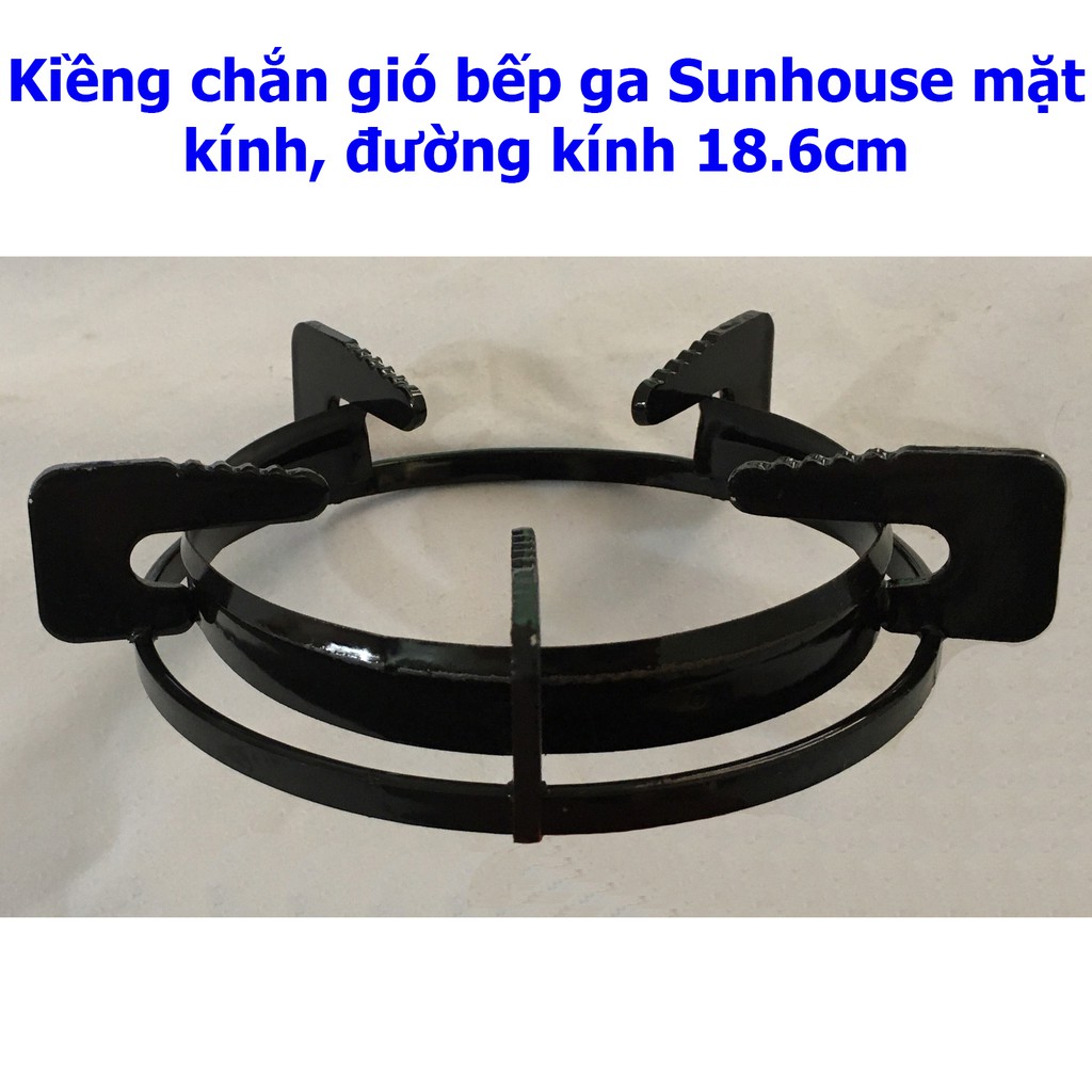 Kiềng Chắn Gió Bếp Ga Sunhouse Mặt Kính, Đường Kính 18.6cm