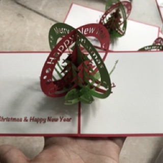Thiệp 3d cây thông noel
