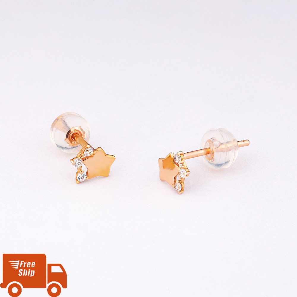 [Mã FARSBR241 giảm 15k đơn 0đ] Bông tai vàng 14k BTFE2395 Huy Thanh Jewelry