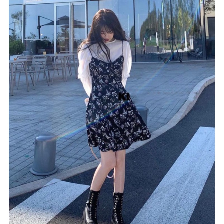 SET ĐẦM YẾM HOA Và ÁO VOAN TRẮNG TAY PHỒNG | BigBuy360 - bigbuy360.vn