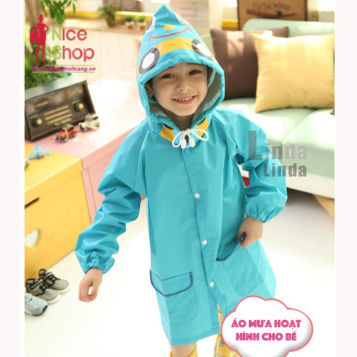 Áo mưa hình thú xuất nhật cho trẻ em - TE0259