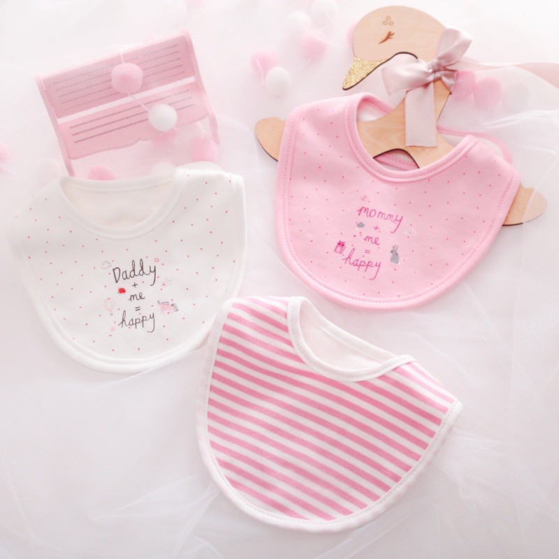 Yếm cổ yếm tròn yếm tam giác yếm dày cho bé yếm momcare set 3 chiếc bé trai và gái