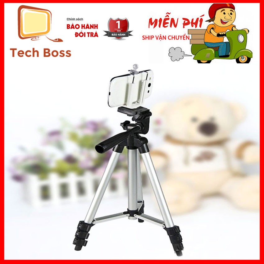 Giá đỡ điện thoại tripod 3 chân tương thích với nhiều dòng máy - Tech Boss | BigBuy360 - bigbuy360.vn