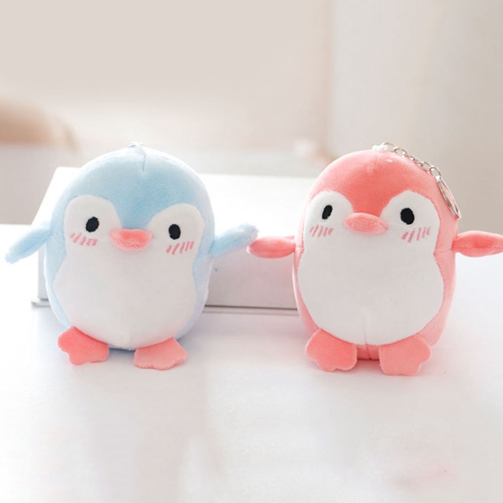 Móc khóa hình chim cánh cụt nhồi bông đáng yêu