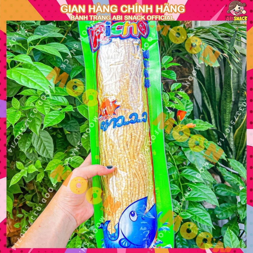 Snack khô cá sợi Thái Lan khổng lồ đủ 5 vị hàng chuẩn Thái Lan gói siêu to khổng lồ ăn vặt Moon Snack Food
