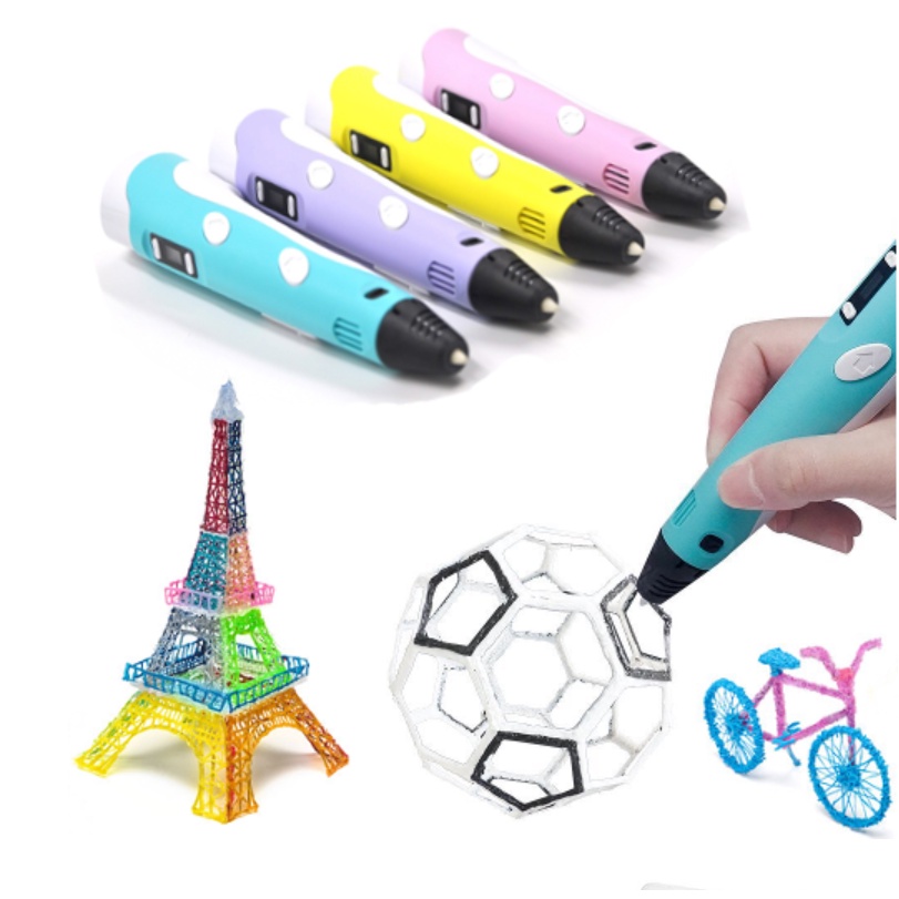 Bút Vẽ 3D Phiên Bản V2 - Bút In 3D Pen2 Cho Trẻ em Sáng Tạo - Bút In Hình Thông Minh 3 Chiều - Tặng Kèm Mực InT