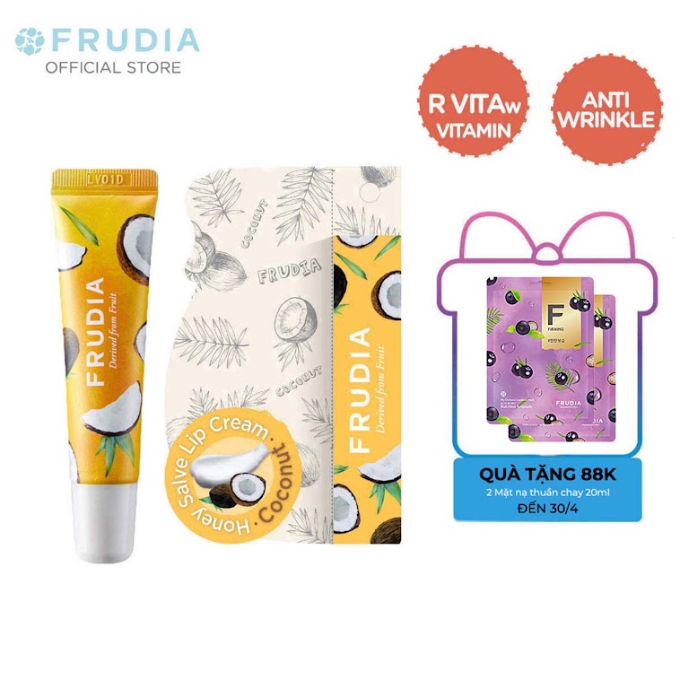 [Tặng 88k]Son Dưỡng Môi Chiết Xuất Từ Trái Dừa và Mật Ong Frudia Coconut Honey Salve Lip Cream 10g