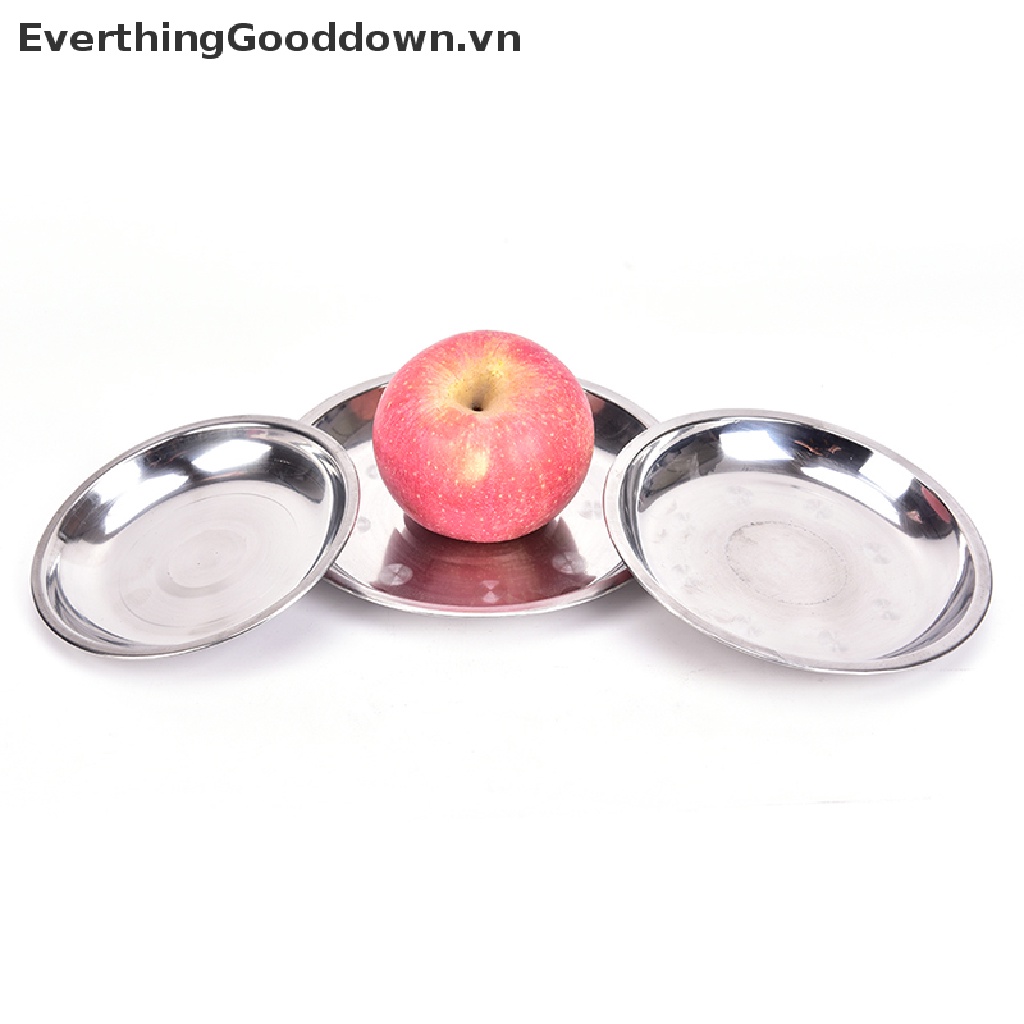 Everthingood Đĩa Tròn Bằng Thép Không Gỉ Đường Kính 14-26cm