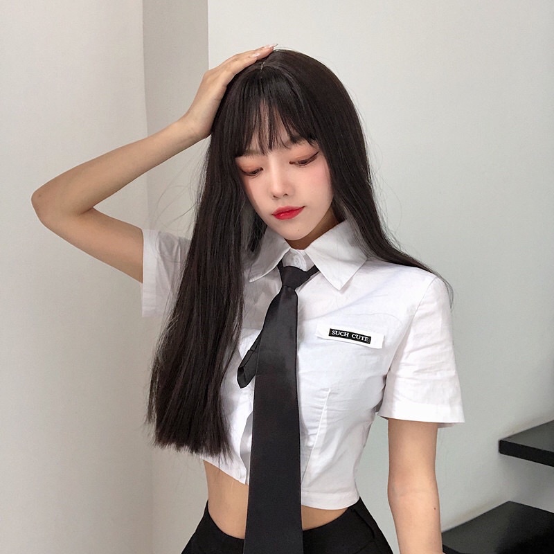 Áo sơmi croptop tay NGẮN và DÀI phong cách cá tính