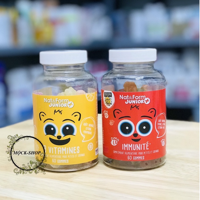 Kẹo Dẻo Hình Gấu Nat Form Junior Bổ Sung 9 Loại Vitamin Tăng Sức Đề Kháng Cho Trẻ Trên 3 Tuổi - NATFORM PHÁP