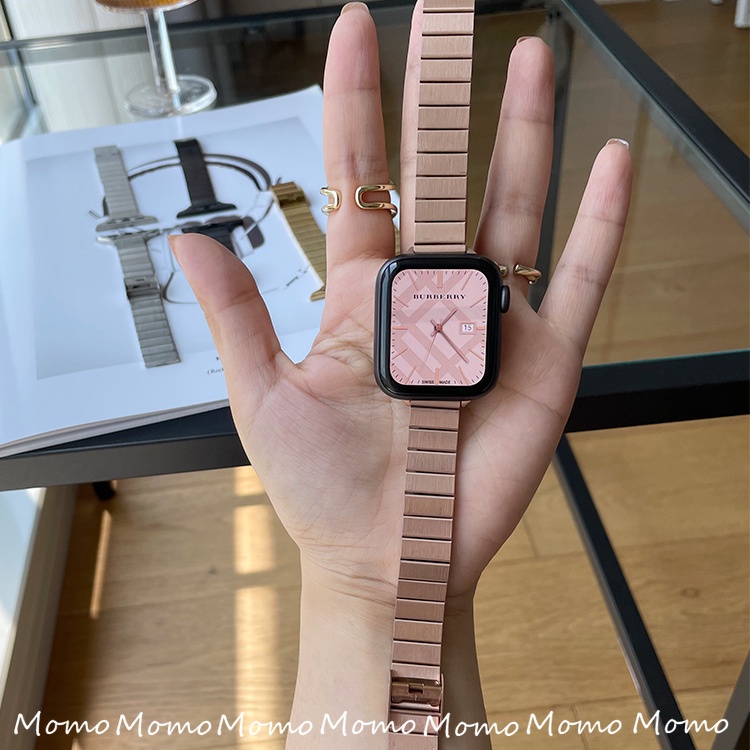 Dây Đeo Inox Cho Đồng Hồ Thông Minh iWatch 7 5 4 3 6 SE 45mm 41mm 40mm 44mm