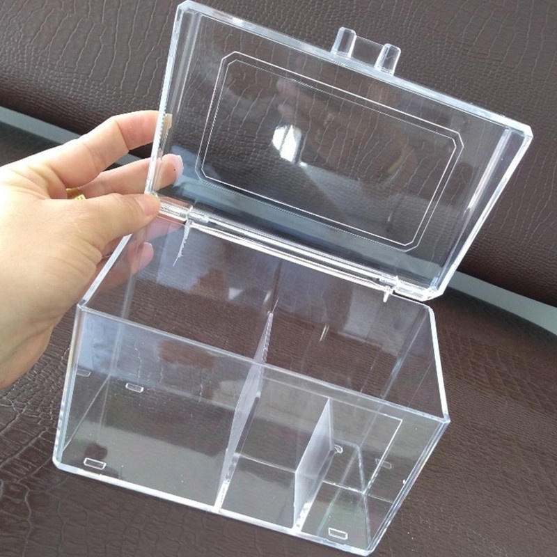 (Hàng Mới Về) Hộp Đựng Tăm Bông Bằng Acrylic Trong Suốt Tiện Dụng