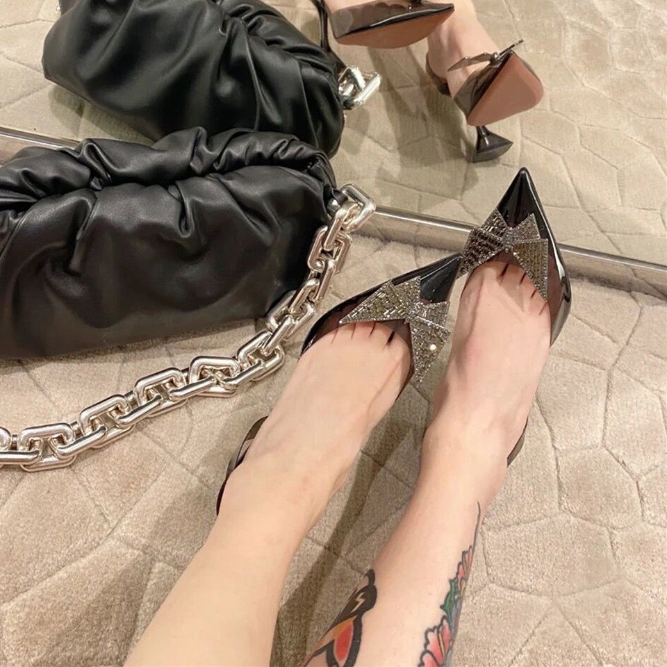 Guốc sandal sỏ ngón gót nhọn Hàng Cao Cấp Thời Trang Nữ Hàng sẵn gửi ngay mQXe