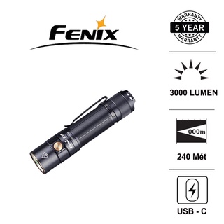 Đèn pin siêu sáng fenix e35 v3 độ sáng 3000lm chiếu xa 240m pin sạc 21700 sạc type-c kèm theo