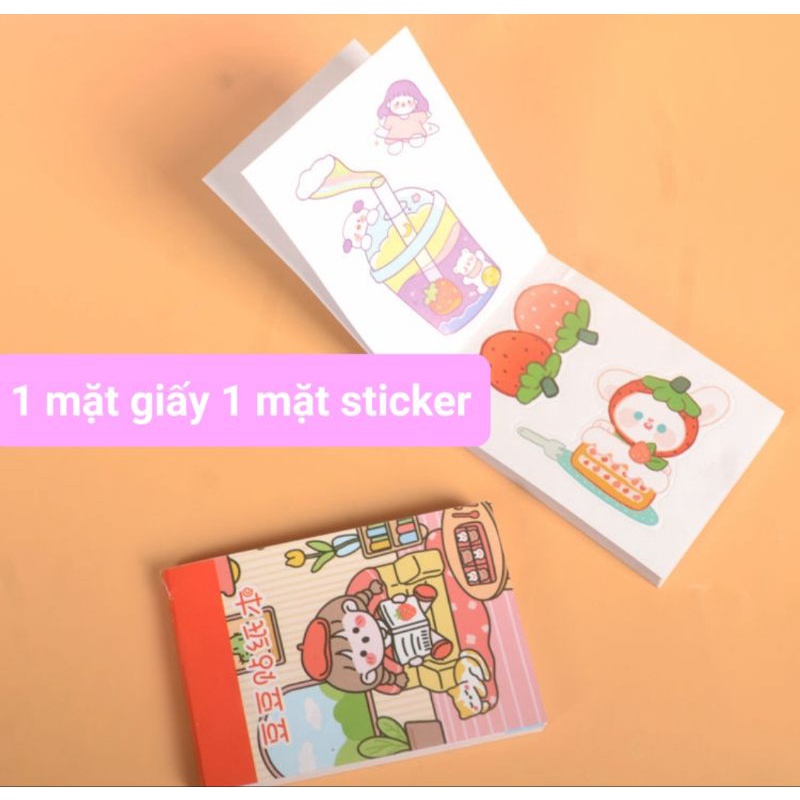 Sổ sticker  50 trang  mini siêu dễ thương, nhiều mẫu