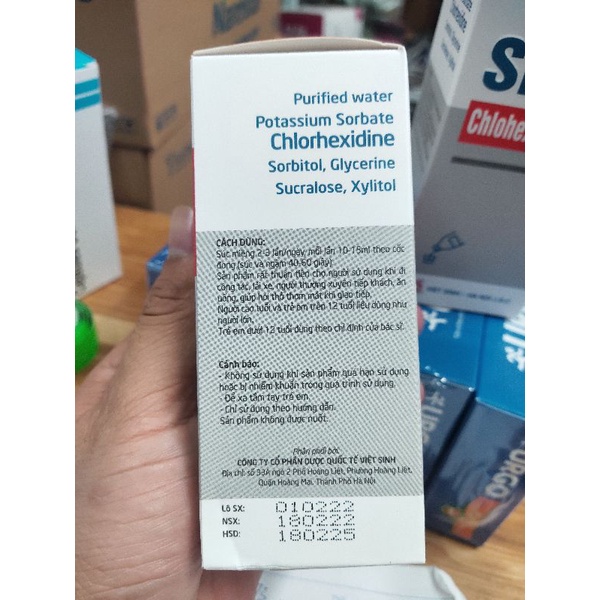 Nước súc miệng,súc họng SMC