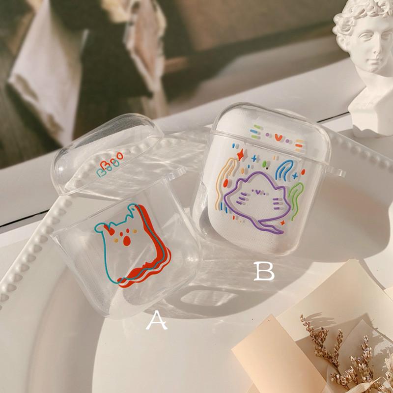 Vỏ bọc cứng đựng hộp sạc tai nghe Airpods 1 / 2 thiết kế hình động vật xinh xắn