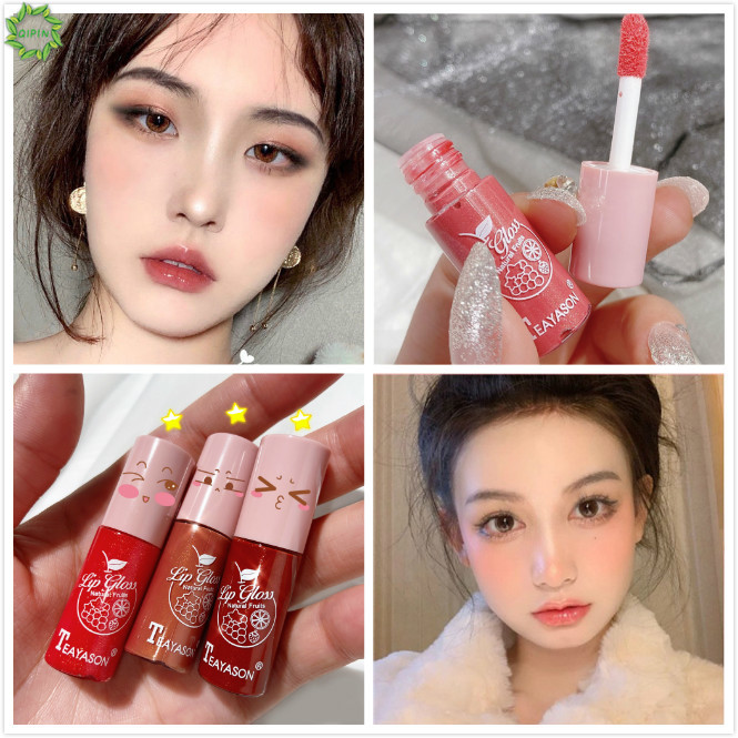 [Hàng mới về] Son Bóng Chống Thấm Nước Lâu Trôi Dưỡng Ẩm 5 Màu Xinh Xắn Cho Nữ