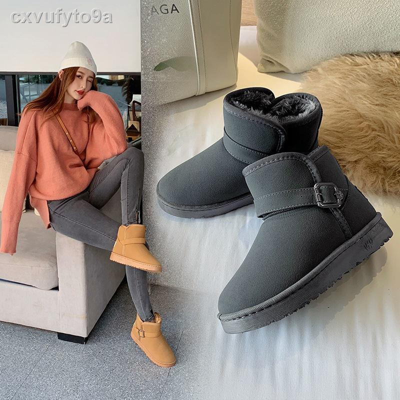 Giày đi tuyết ngắn ống bông ấm mùa đông giày, thư giãn sinh viên cộng
