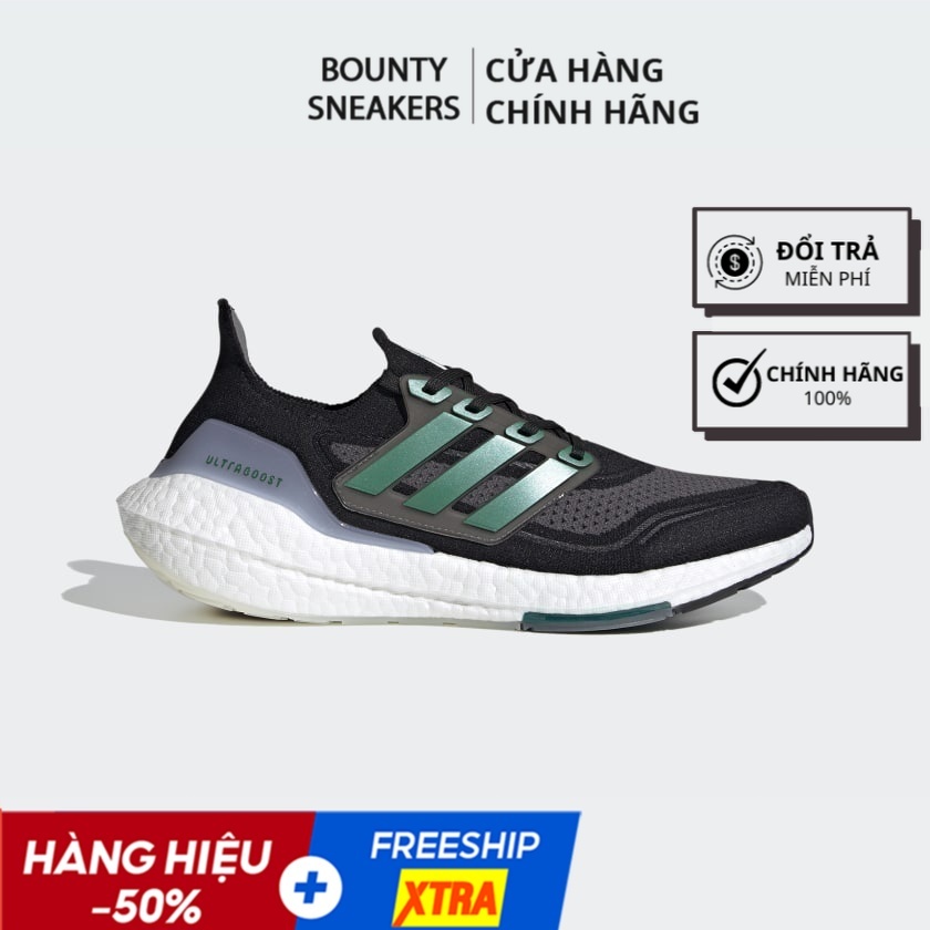 Giày adidas chính hãng Ultra Boost 21 &quot;Core Black/Sub Green&quot; FZ1923 - Bounty Sneakers