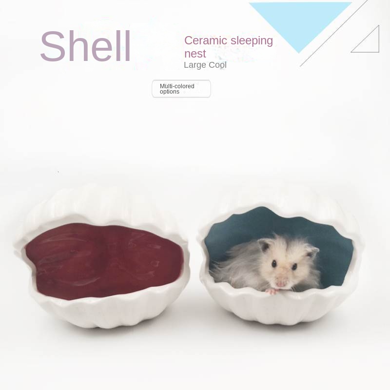 Vỏ Sò Ẩn Trang Trí Bể Cá Bằng Gốm Sứ Có Lỗ Bơm Tôm