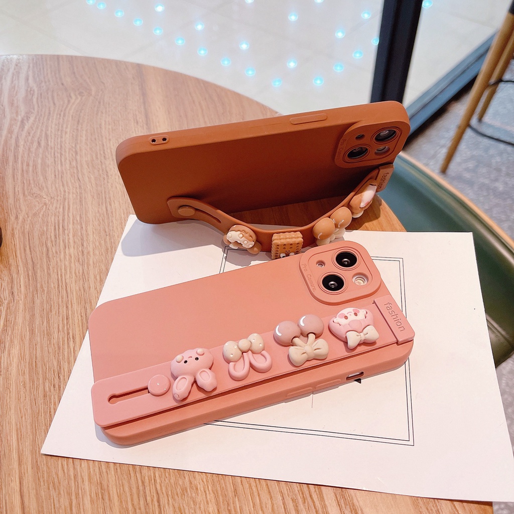 Ốp Điện Thoại tpu Mềm Hình Thỏ / Bánh Quy / Gấu 3d Cho iphone 15promax 15 14pro max 14 13 pro max 7 8 plus xr x / xs xs max 11 12 pro max