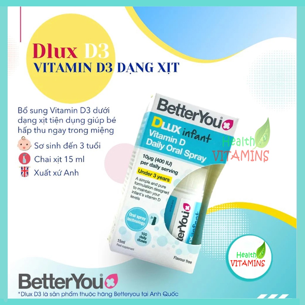 Bổ sung Vitamin dạng xịt BetterYou anh cho bé: Vitamin tổng hợp BetterYou - Sắt xịt Better You – Dlux BetterYou